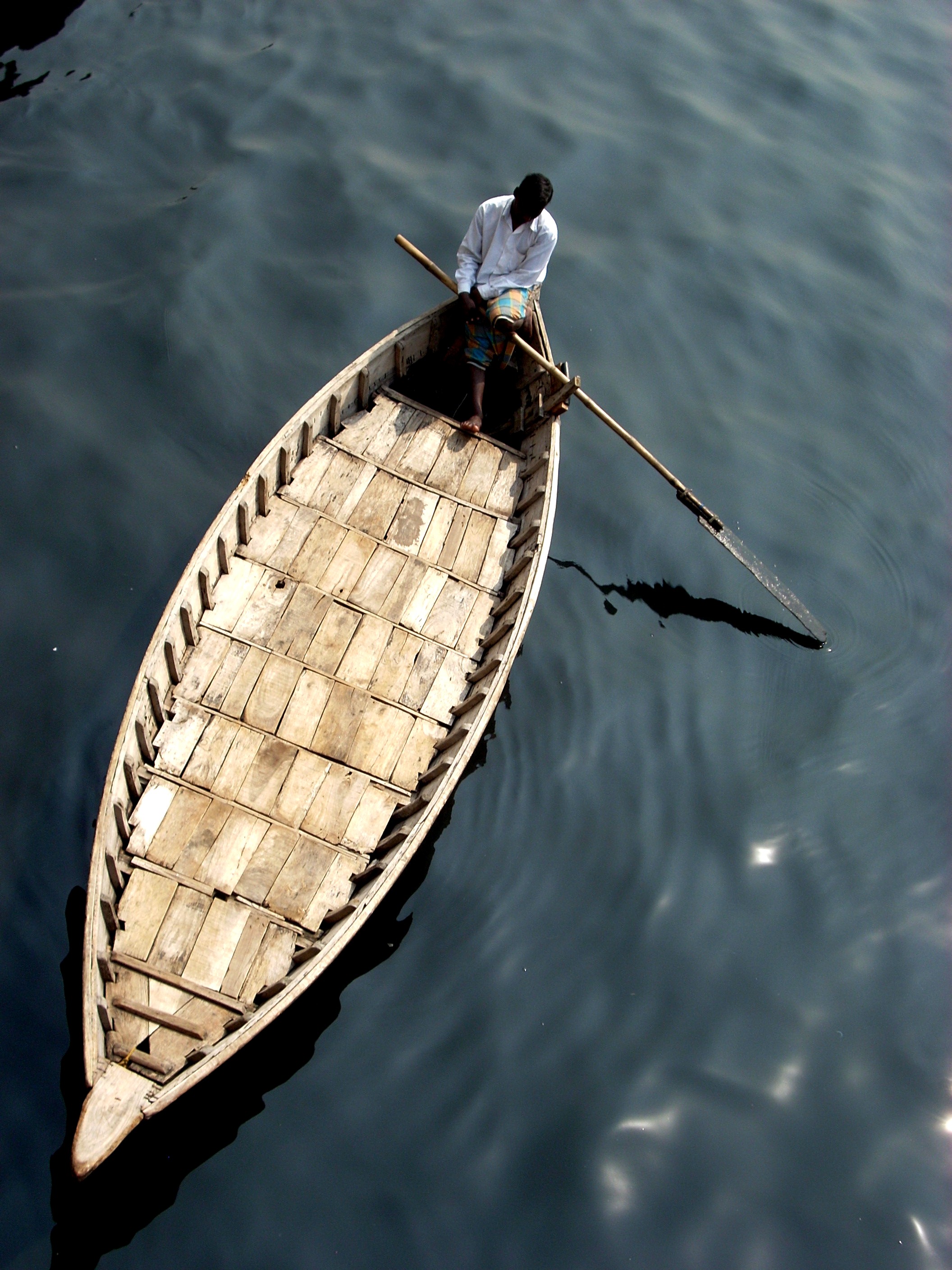 View of a boat from overhead